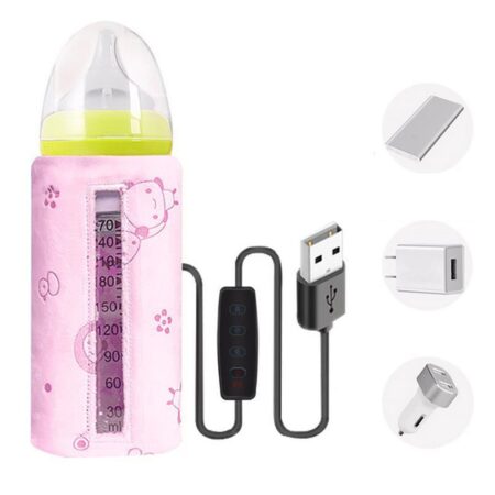 USB Baby Fütterung Flasche Beheizten Abdeckung Flasche Wärmer Tragbare Reise Milch Wärmer Q81A